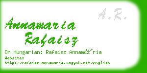annamaria rafaisz business card